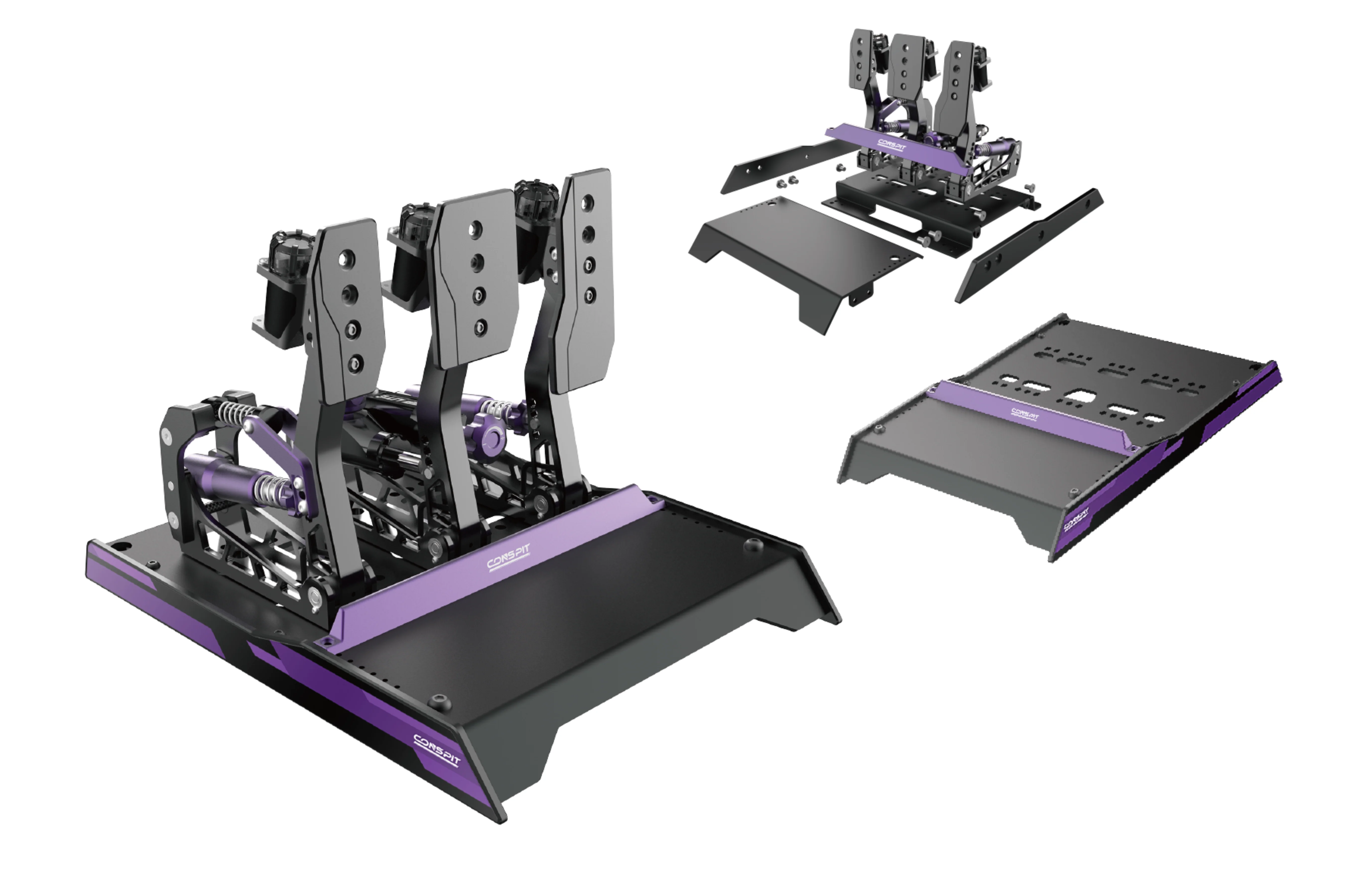Conspit CPP-Lite 3 Pedal Set – Hydraulic Load Cell Sim Racing Pedals - Image 7