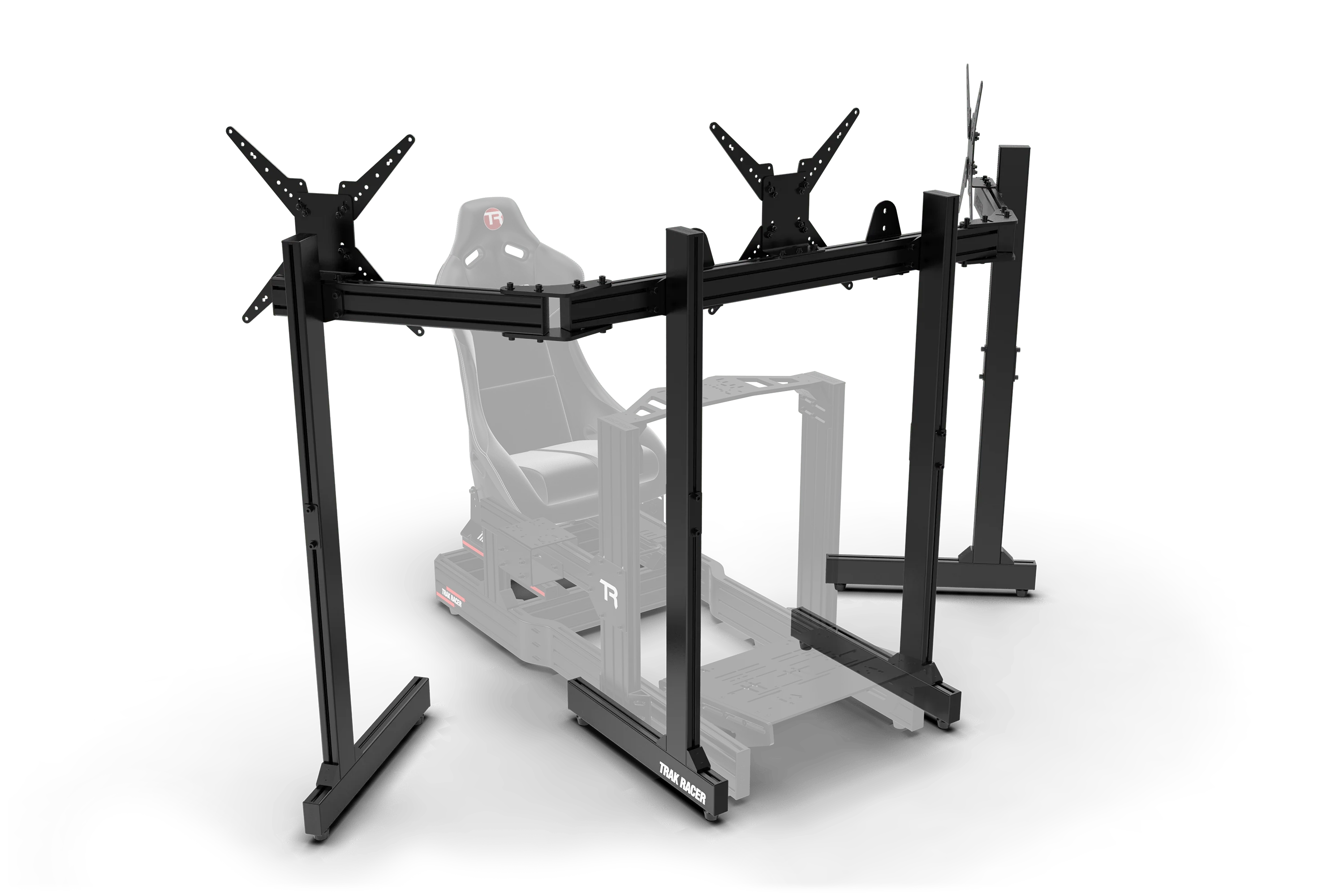 Freestanding Triple (3) Monitor Stand with Extra Leg Supports - Supports up to 55" Displays - Image 4