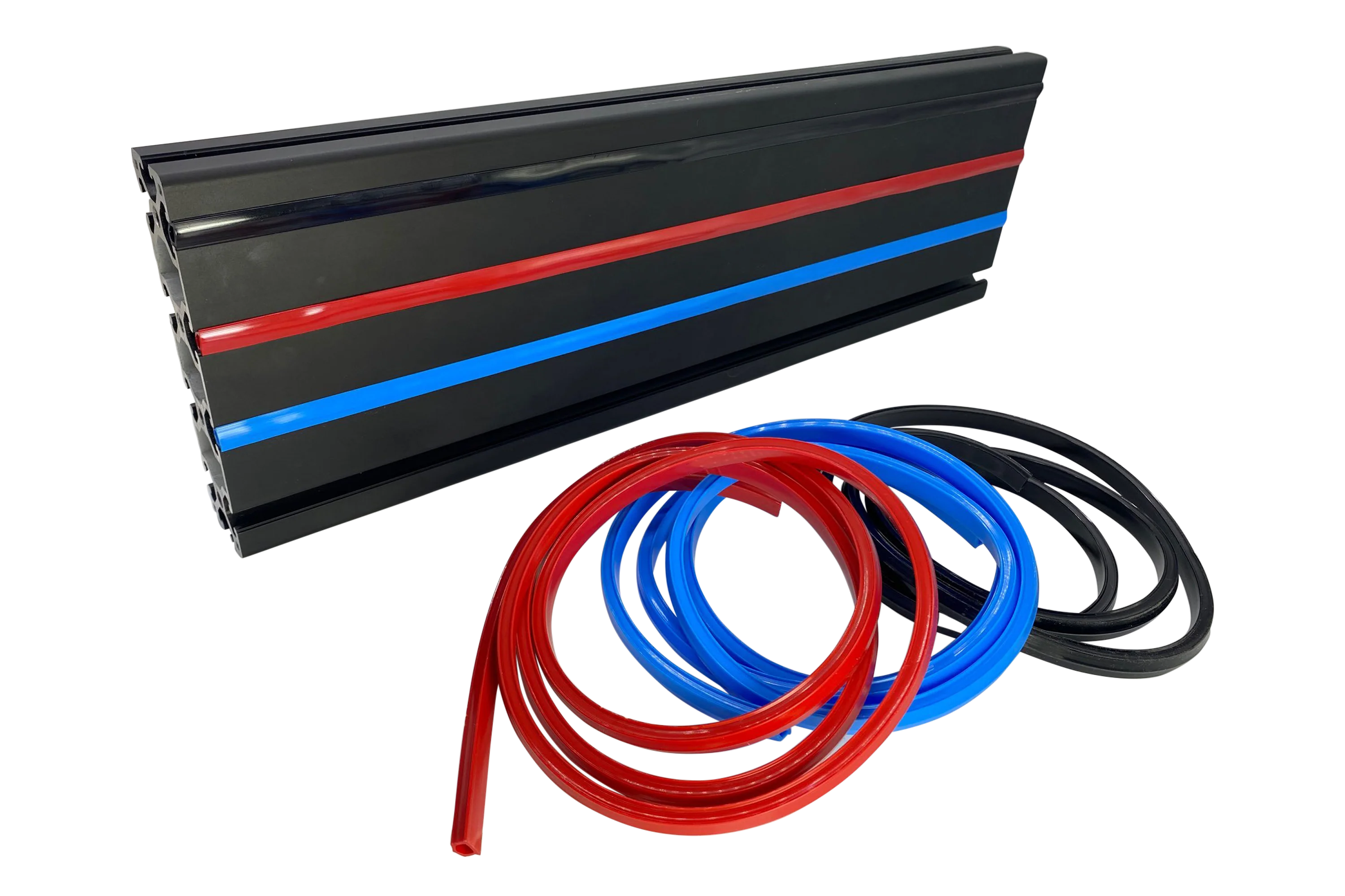 2m/79" Black Rubber Dust/Design Strip – Anti-Slip Protective Edge Trim for Aluminium Profile Sim Rigs