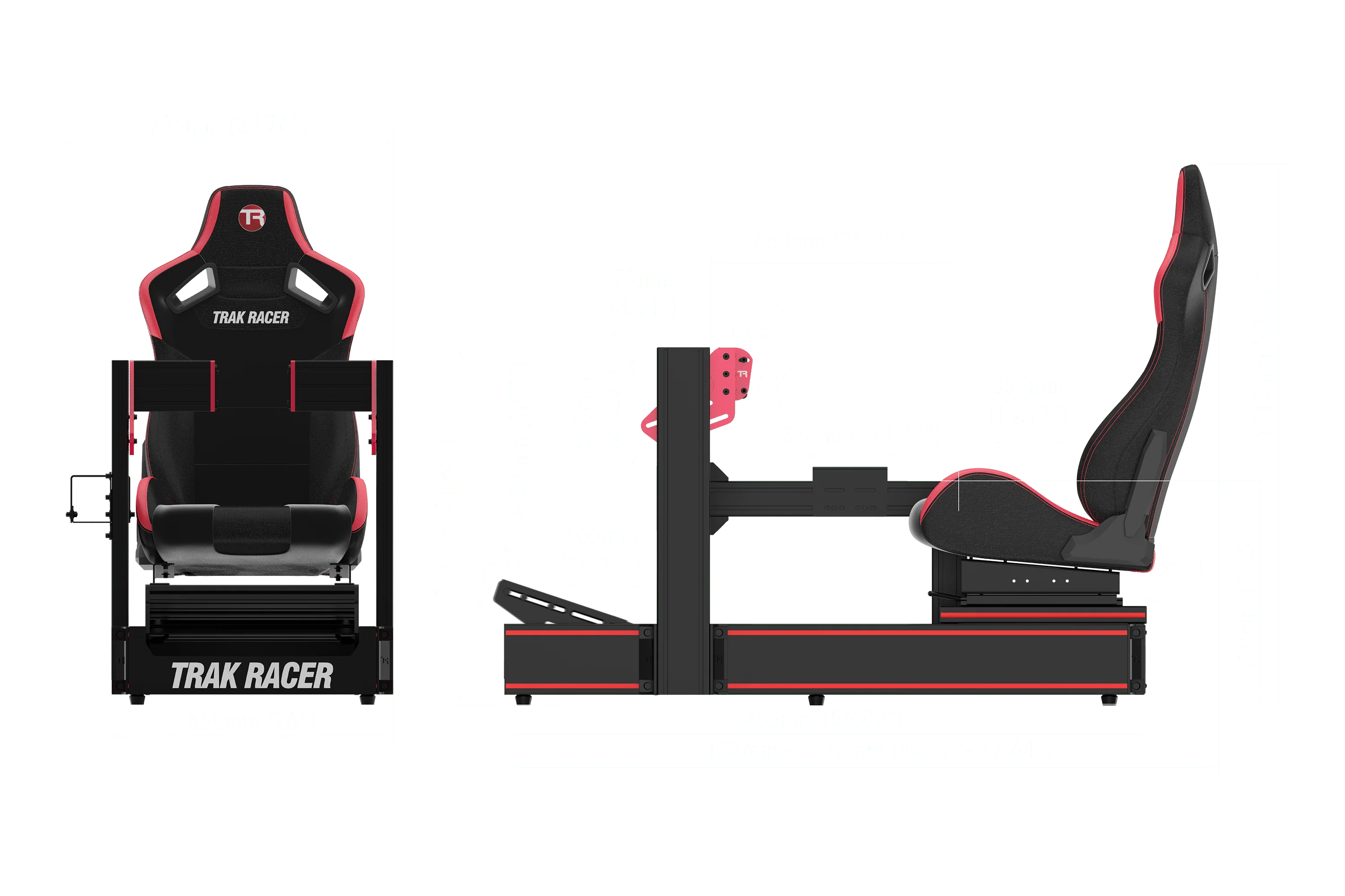 TR160 V5 Racing Simulator with Seat Slider Kit - Image 7