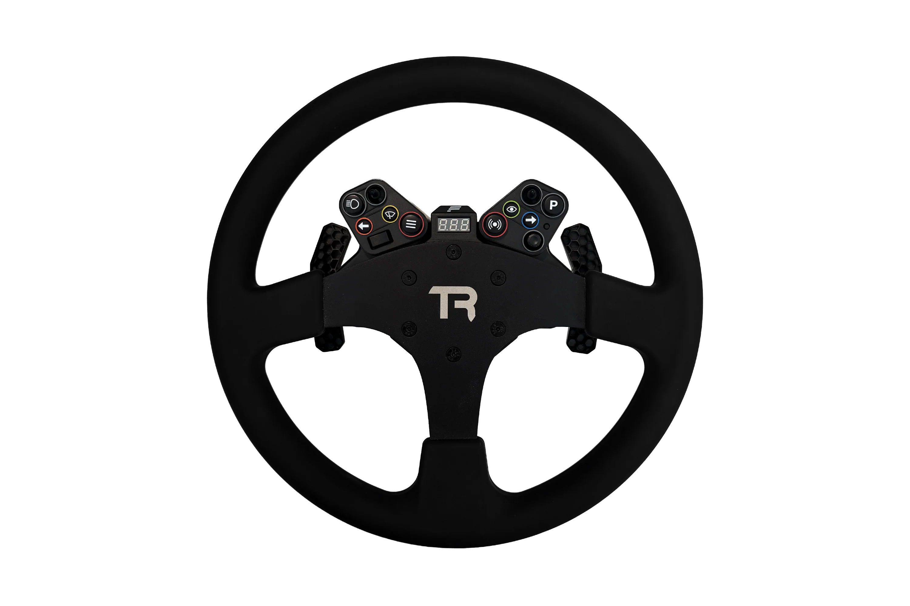 330mm/13" Round Sim Racing Wheel – Aluminium with Durable Silicon Hand Grips - Image 6